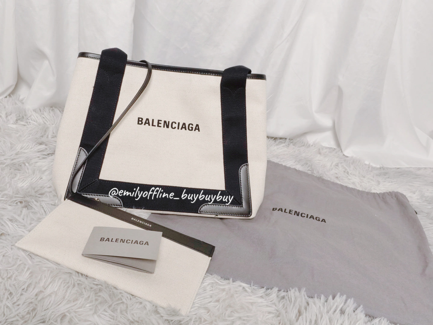 Balenciaga Navy帆布包S號開箱！巴黎世家Navy Cabas Tote 托特包默默賣了好幾年！巴黎世家托特包價格？尺寸比較？又抓到詐騙假官網了！
