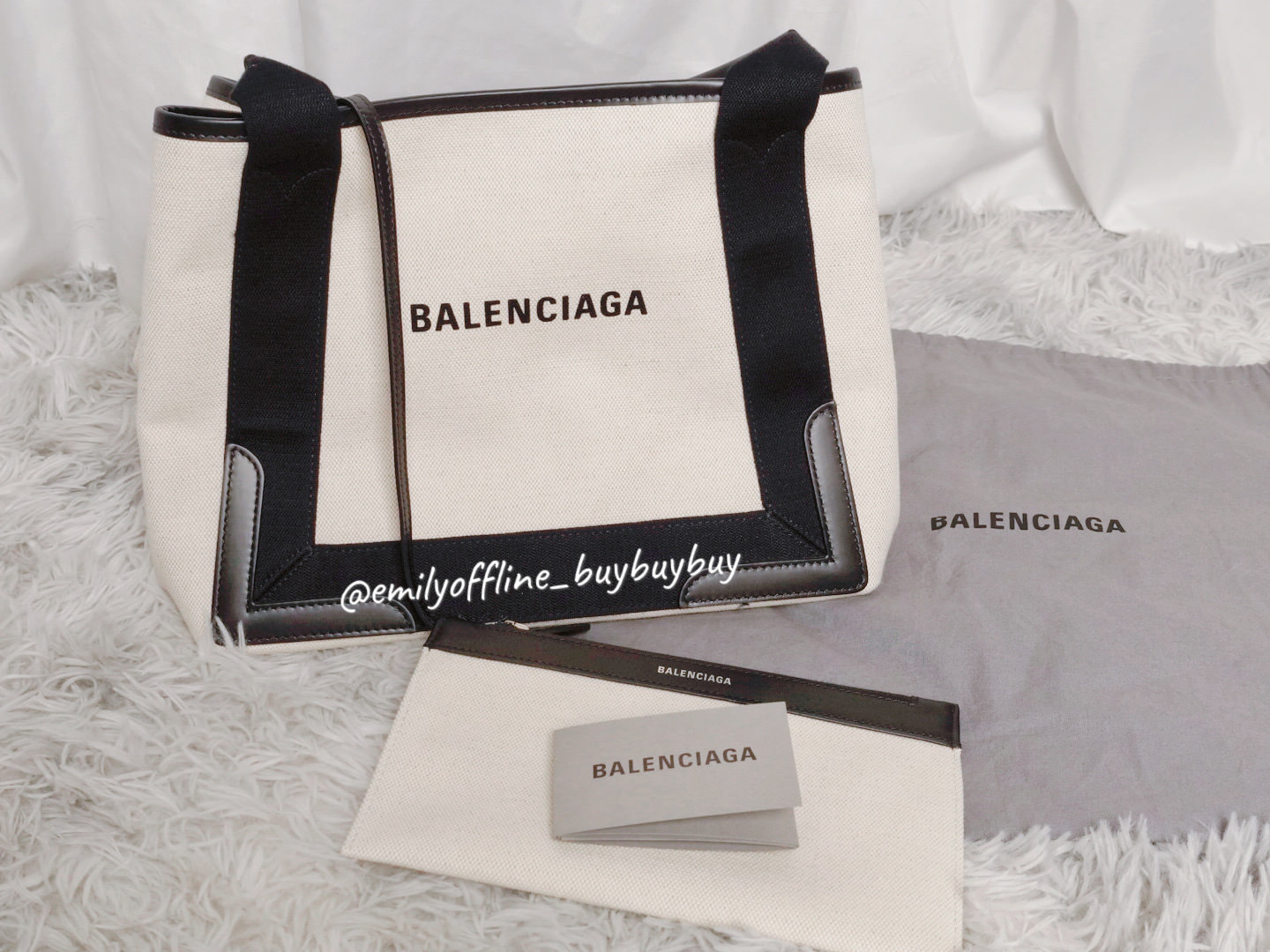Balenciaga Navy帆布包S號開箱！巴黎世家Navy Cabas Tote 托特包默默賣了好幾年！巴黎世家托特包價格？尺寸比較？又抓到詐騙假官網了！