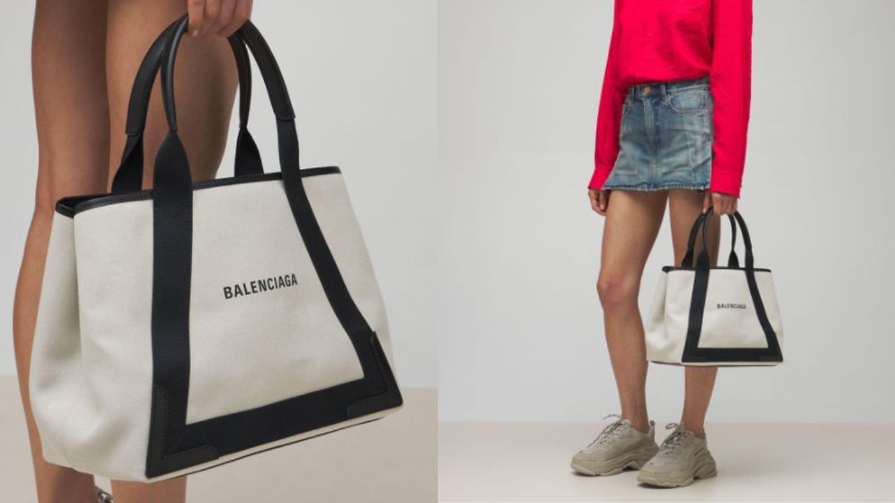 Balenciaga Navy帆布包S號開箱！巴黎世家Navy Cabas Tote 托特包默默賣了好幾年！巴黎世家托特包價格？尺寸比較？又抓到詐騙假官網了！