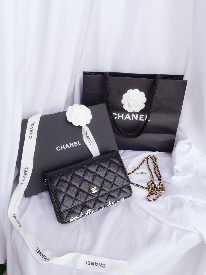 CHANEL經典WOC開箱！2022香奈兒鏈子長夾分享！台灣、英國、法國分別售價？最新防偽晶片是什麼？讓我來說給你聽～