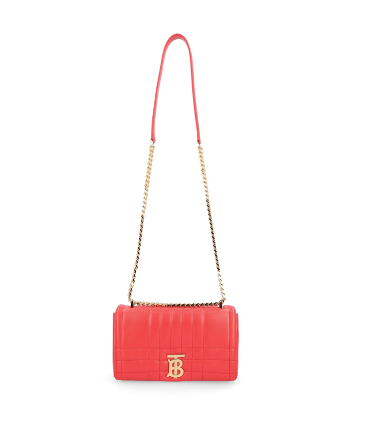 Burberry Lola Bag 開箱！一半皮革＋一半金屬鏈背帶，可斜跨＋手提＋腋下包（小號專櫃41折入手要確定餒）