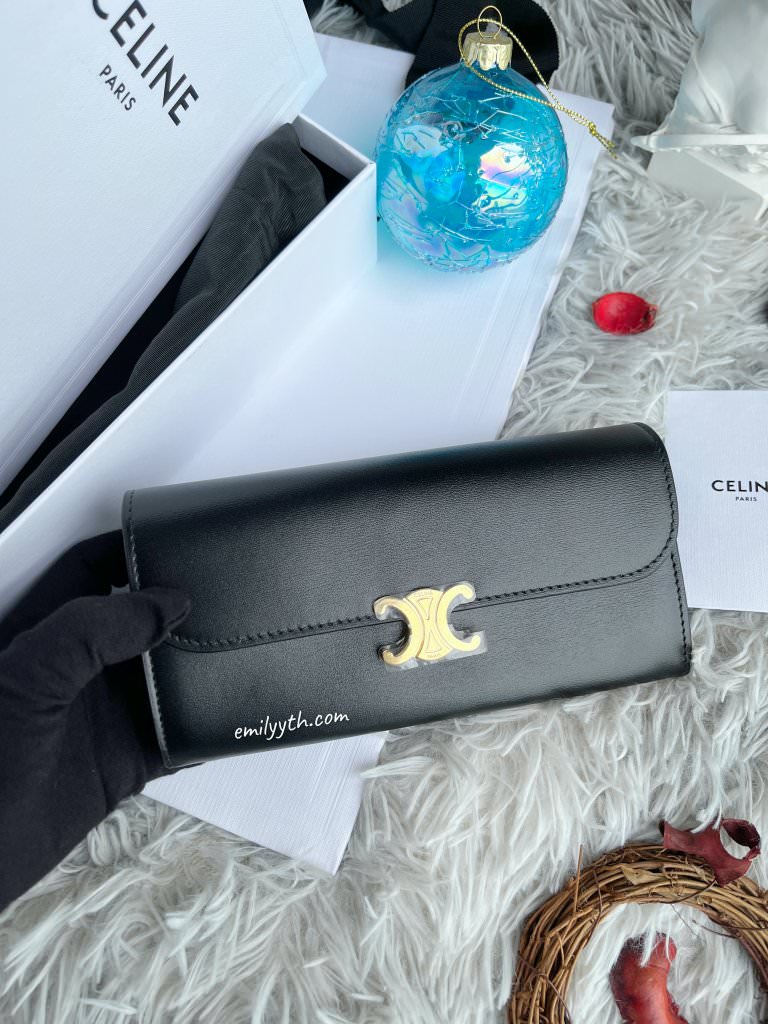 CELINE皮夾開箱!CELINE TRIOMPHE 凱旋門長夾,磨損釦頭竟是刻意設計?!英國買現省台幣 8000(無退稅)! - 第6張圖 CELINE皮夾開箱!CELINE TRIOMPHE 凱旋門長夾,磨損釦頭竟是刻意設計?!英國買現省台幣 8000(無退稅)!