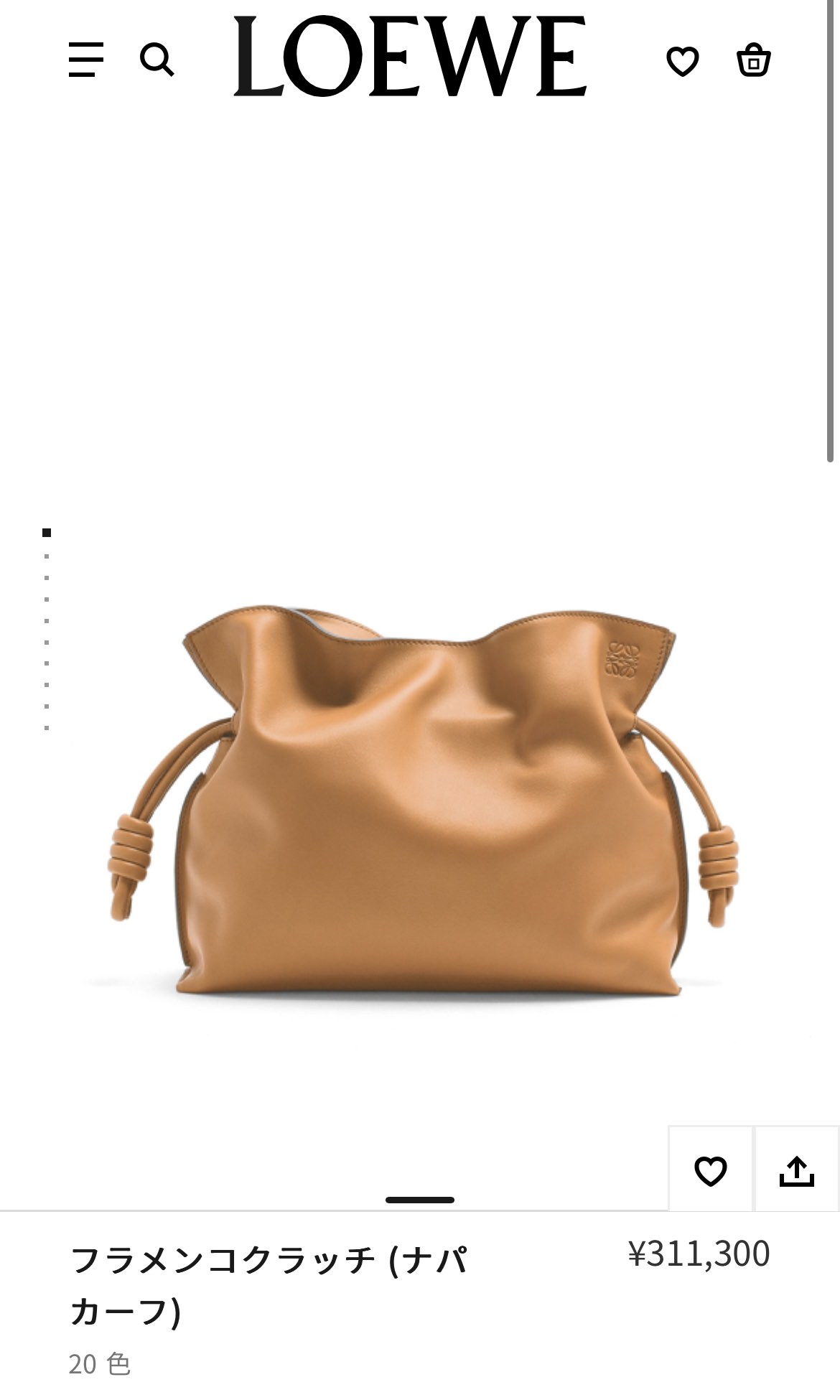 Loewe Flamenco 雲朵手拿包開箱『日本買現省1萬8、義大利買激省2萬』時髦低調的可愛束口袋包！