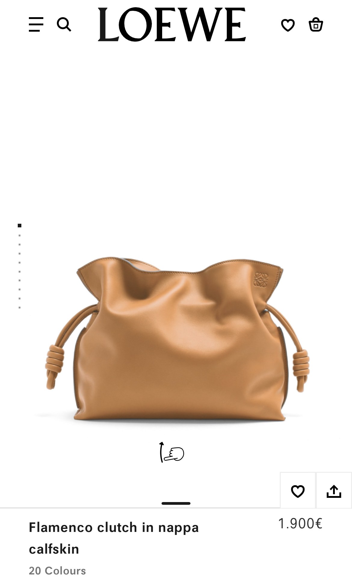Loewe Flamenco 雲朵手拿包開箱『日本買現省1萬8、義大利買激省2萬』時髦低調的可愛束口袋包！