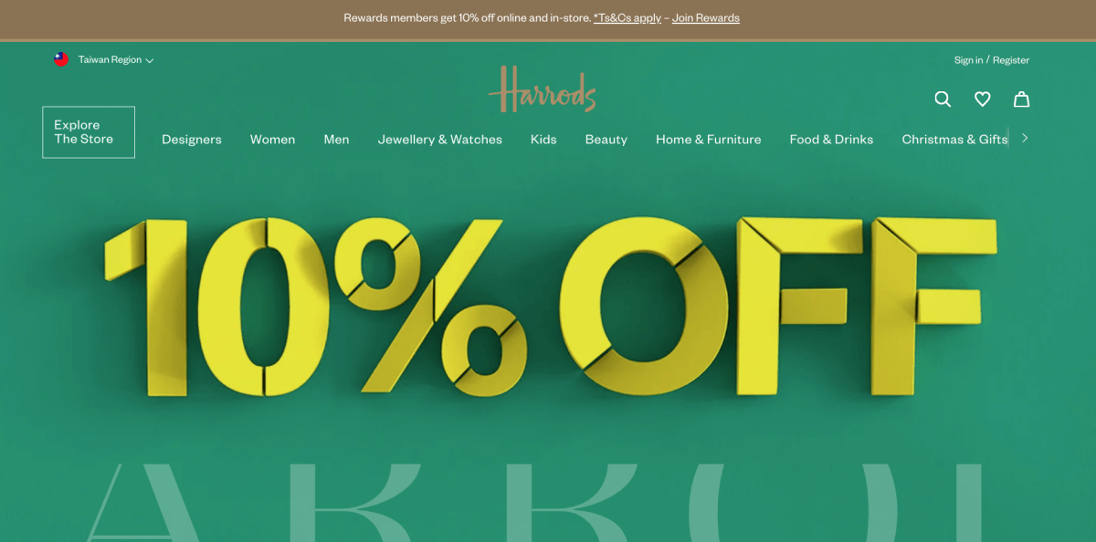 英國百年Harrods精品百貨週末9折!雅詩蘭黛小棕瓶、嬌蘭雙導精華、La Mer乳霜、HR黑繃帶100ml等美妝保養直寄台灣! - 第1張圖 英國百年Harrods精品百貨週末9折!雅詩蘭黛小棕瓶、嬌蘭雙導精華、La Mer乳霜、HR黑繃帶100ml等美妝保養直寄台灣!