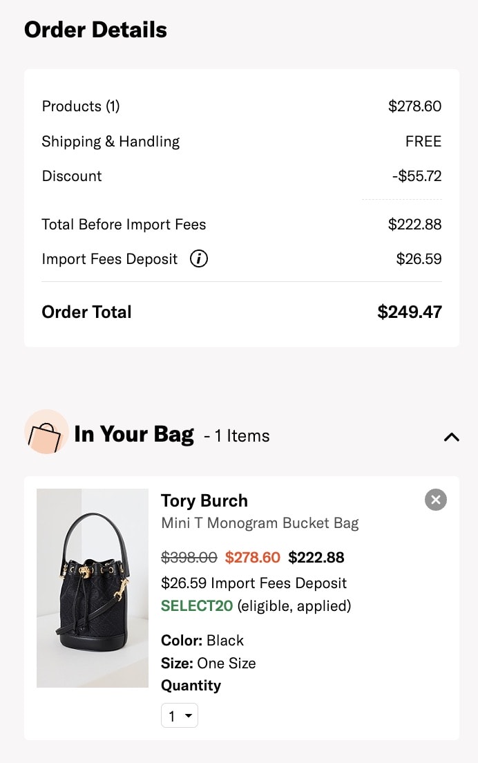 Shopbob春季8折！Tory Burch迷你水桶46折、Miu Miu平替Lioness時尚運動學院風可收～