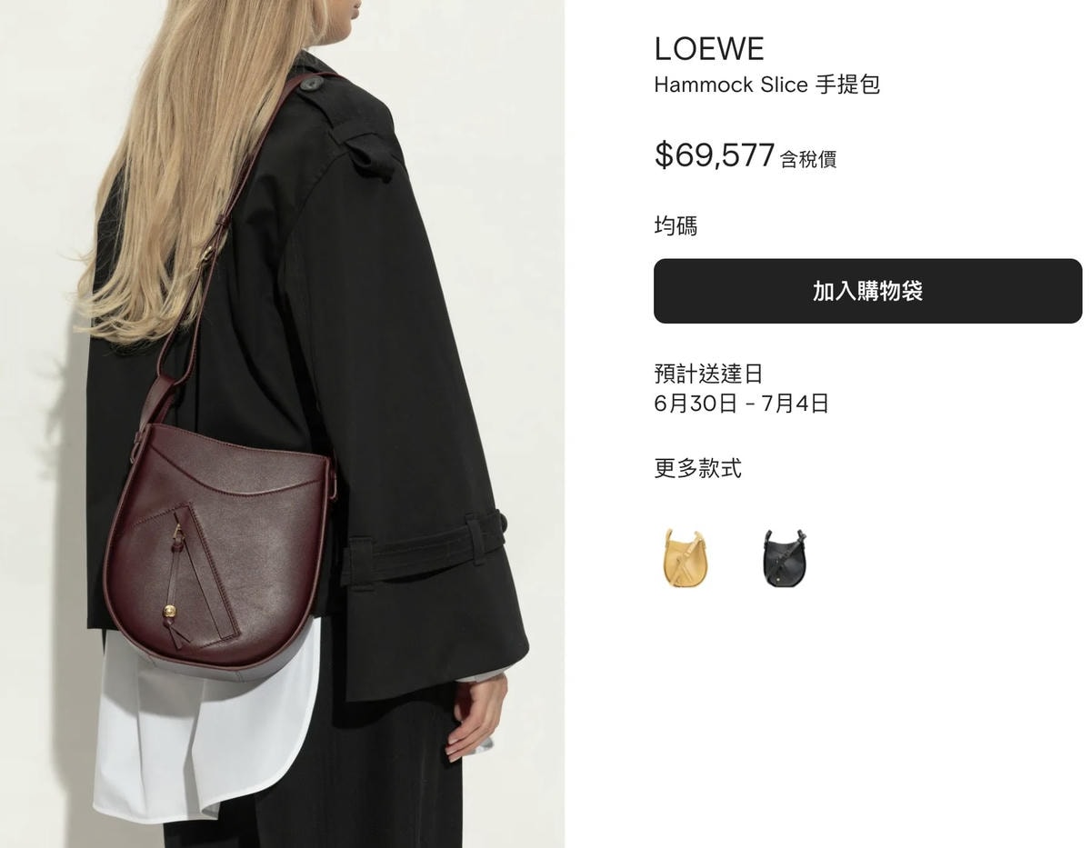 專櫃 64折 Bug價！Loewe Hammock Slice 是什麼神秘小窄包？😂
