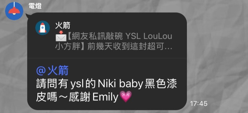 YSL Niki baby 專櫃 82 折 bug價，我多講一句，就有可能調漲或下架！