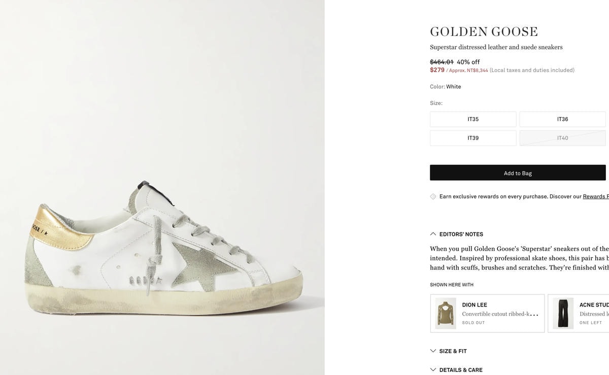 Golden Goose 髒髒小白鞋 NT.8000 有找！寄台灣含關稅、滿額免運，快找朋友湊！