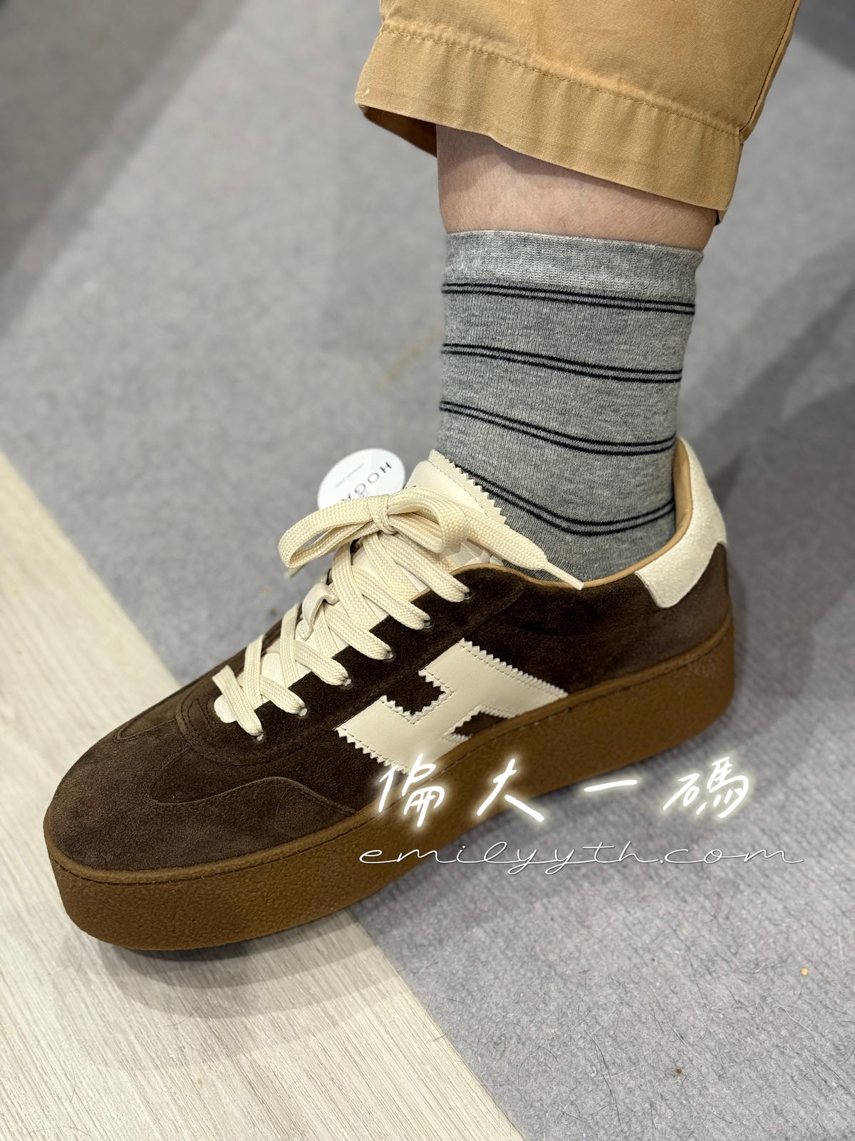 Hogan Cool Sneakers 許路兒同款開箱!Hogan Cool Sneakers v.s. Hogan H-Stripes 厚底鞋實穿超詳細比較! - 第6張圖 Hogan Cool Sneakers 許路兒同款開箱!Hogan Cool Sneakers v.s. Hogan H-Stripes 厚底鞋實穿超詳細比較!
