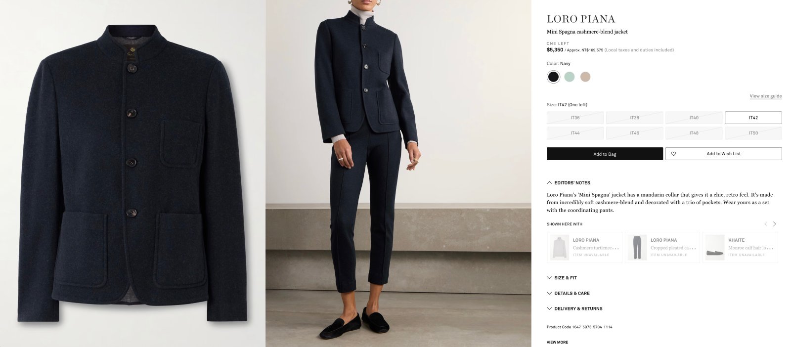群友敲碗的頂奢 Loro Piana！Net-A-Porter 投資清單！